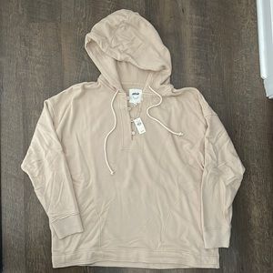 NWT - Relaxed-fit Tan Aerie Hoodie - Women’s XS